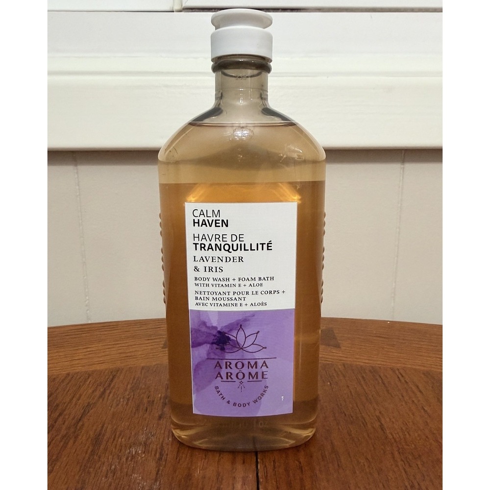 Bath & Body Works Calm Haven Body Wash 10oz Lavender & Iris New Aroma Foam Bath